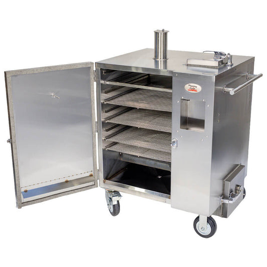 Gravity Feed Smoker - Stoves & Cooktops - Flaming Coals - Hunter Valley Heating