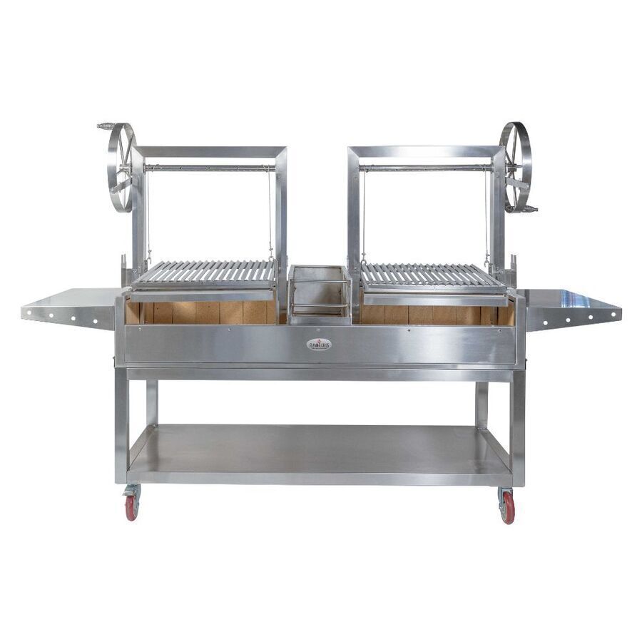 Deluxe Double Parrilla BBQ Grill with Firebricks 1565 x 500
