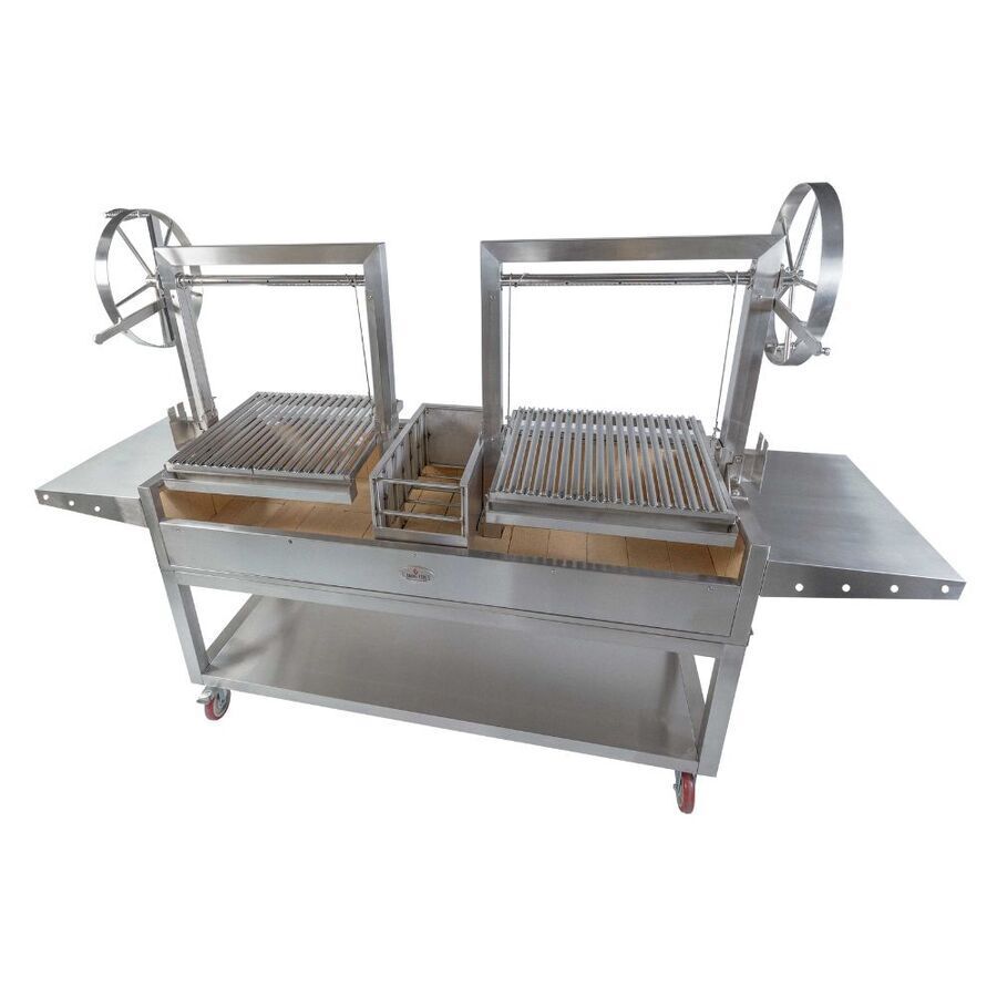 Deluxe Double Parrilla BBQ Grill with Firebricks 1565 x 500