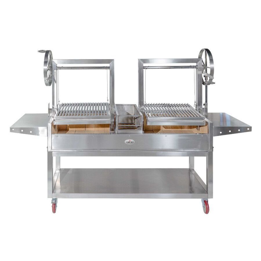 Deluxe Double Parrilla BBQ Grill with Firebricks 1565 x 500