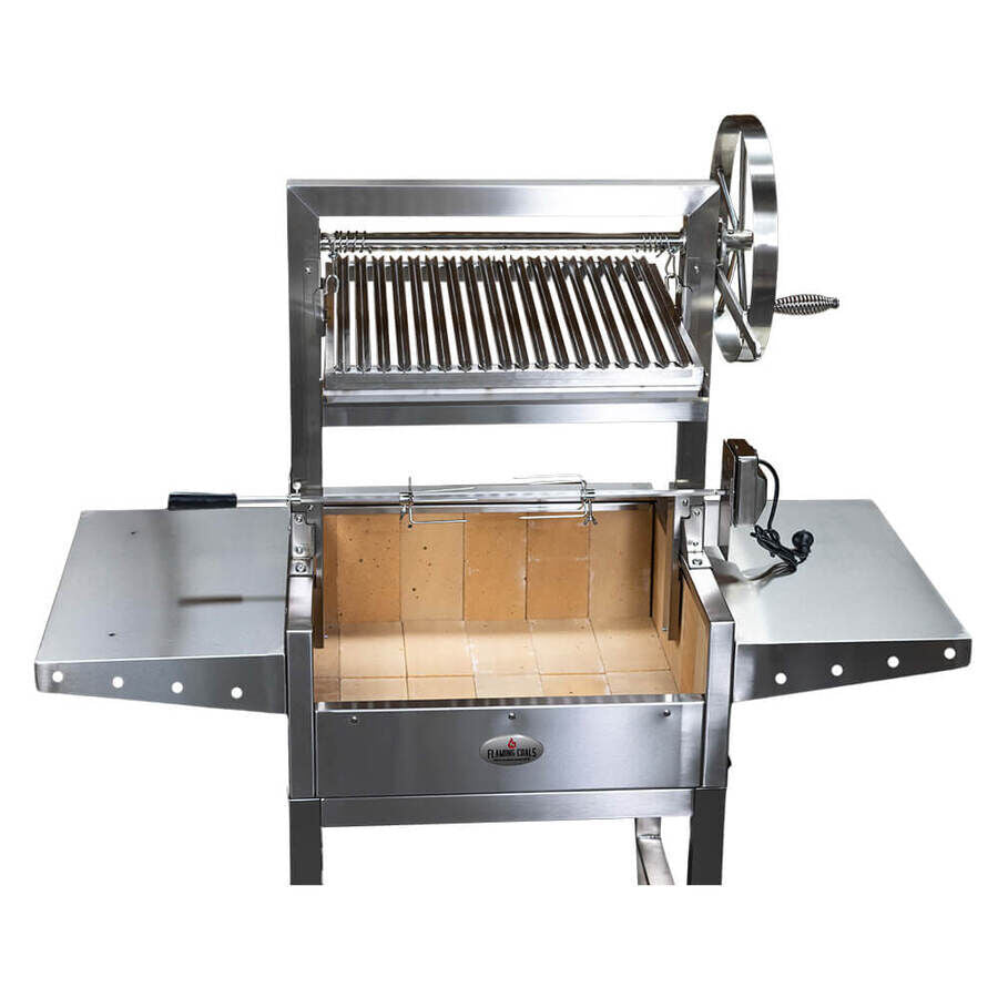 Stainless Steel Parrilla Argentinian BBQ with Rotisserie 610mm x 550mm