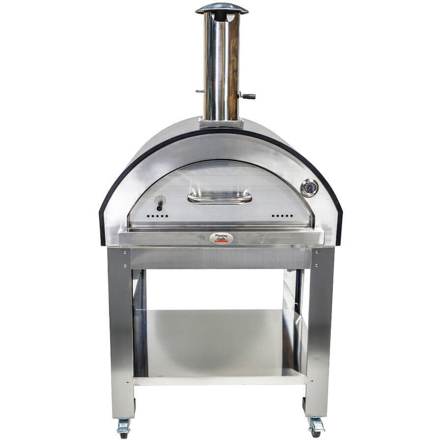 Large Stainless Steel Wood Fired Pizza Oven - Premium