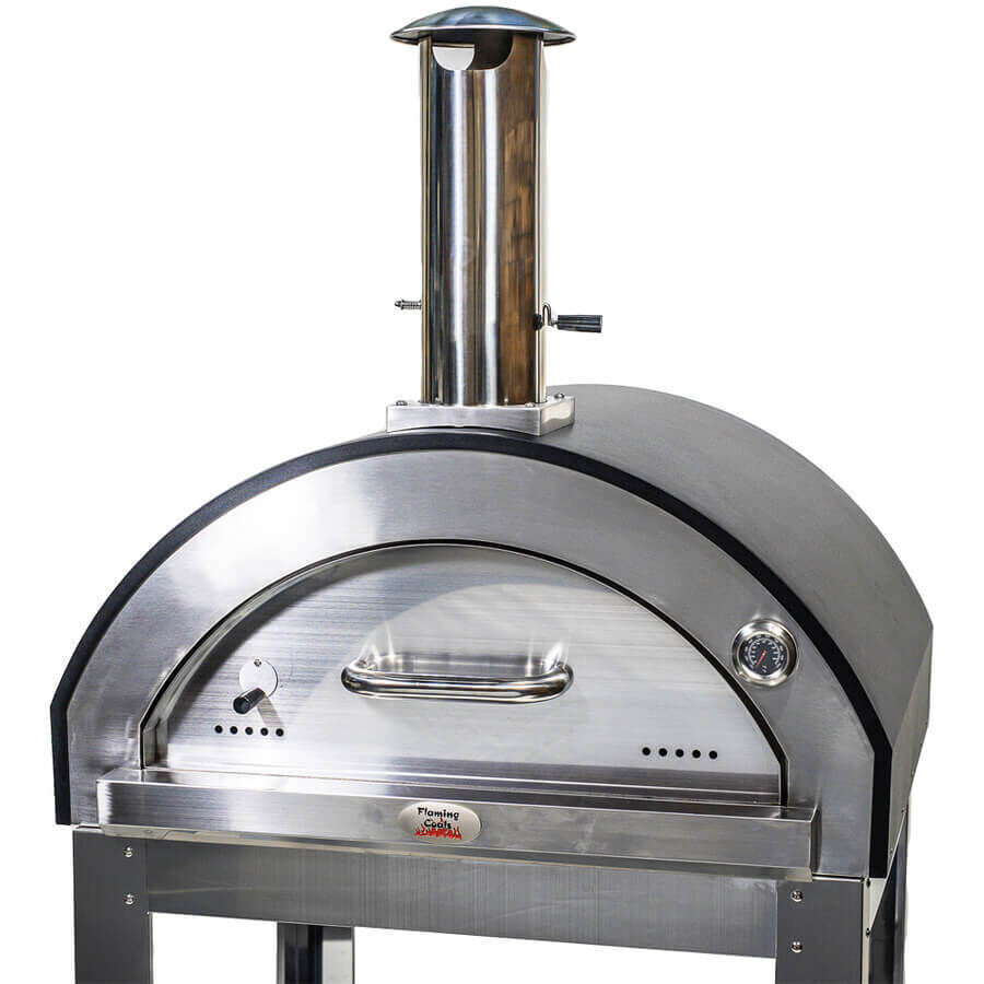 Large Stainless Steel Wood Fired Pizza Oven - Premium