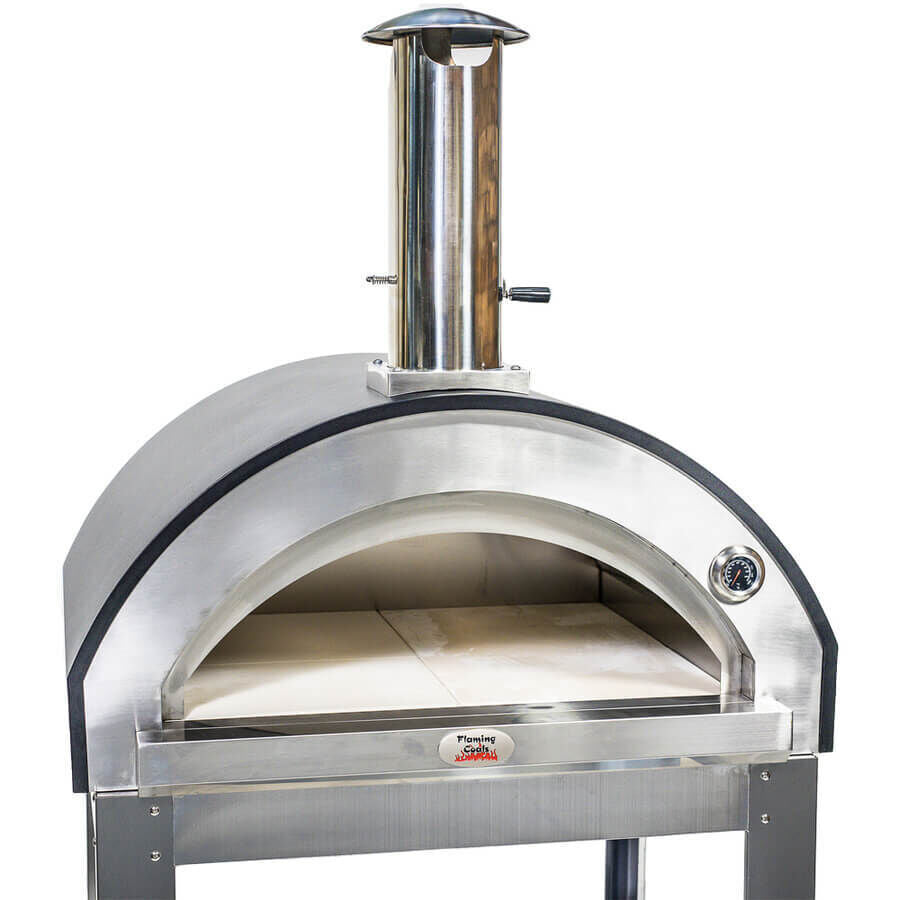 Large Stainless Steel Wood Fired Pizza Oven - Premium