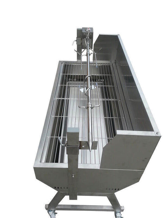 1500 Stainless Steel Spartan Spit Roaster - Stoves & Cooktops - Flaming Coals - Hunter Valley Heating