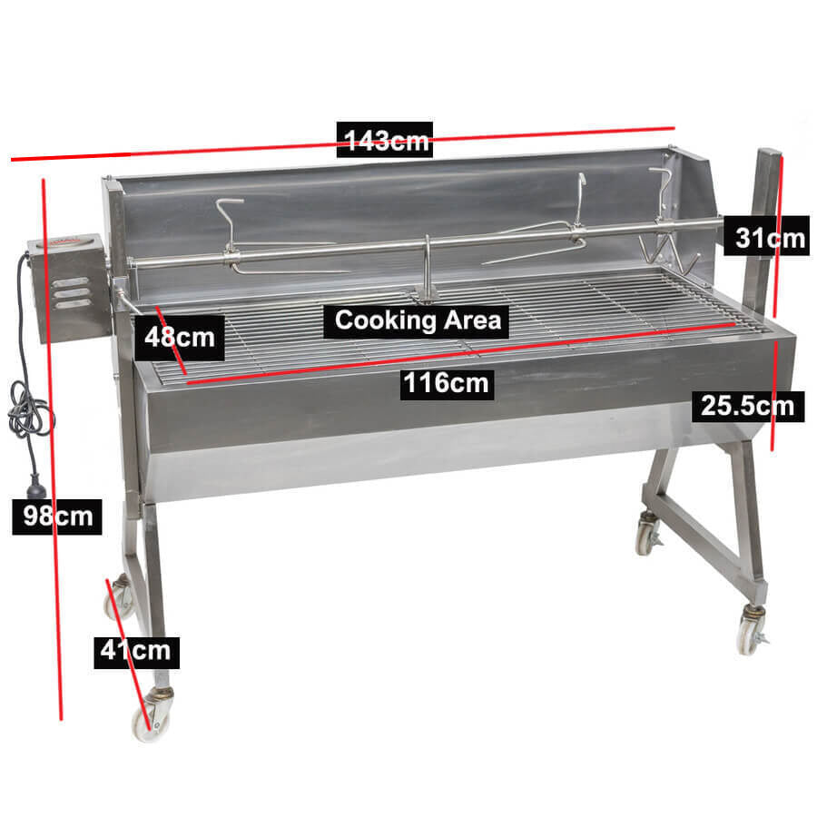 1200 Stainless Steel Spartan Spit Roaster