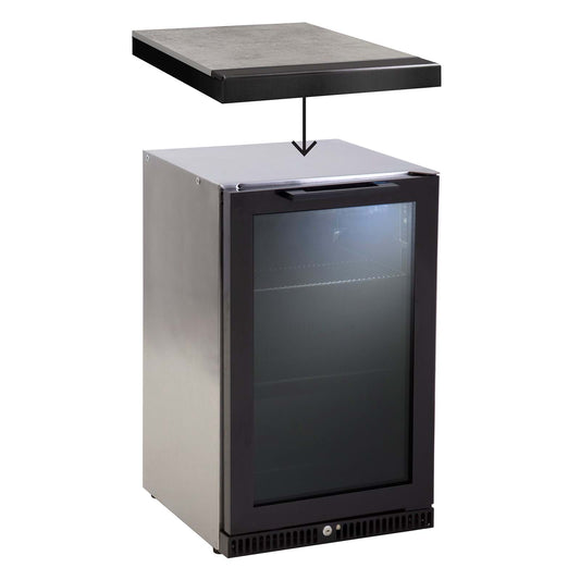 NOVA GRAPHITE PREMIUM 1 DOOR BAR FRIDGE TOP - - Gasmate - Hunter Valley Heating