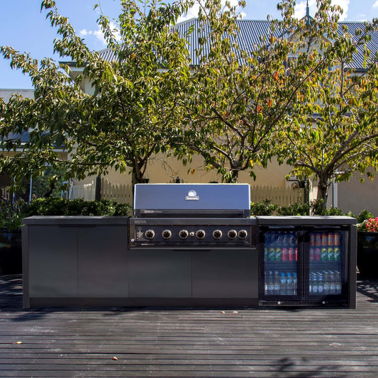 NOVA GRAPHITE 6 BURNER CLASSIC BUILT-IN BBQ - - Gasmate - Hunter Valley Heating