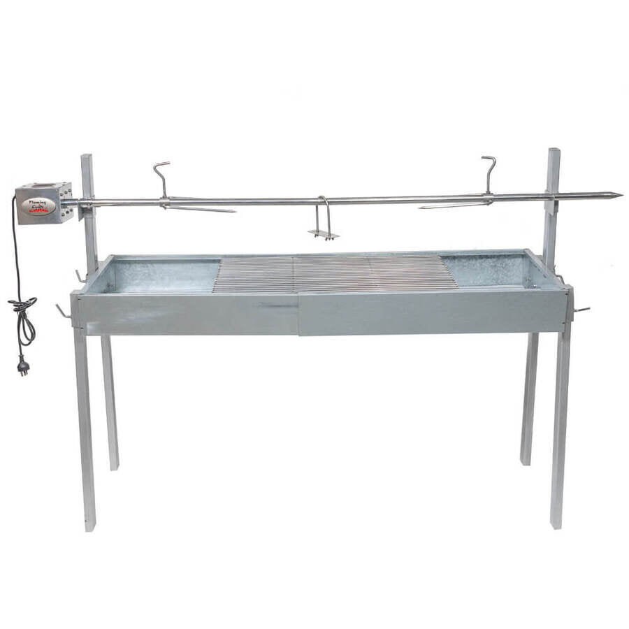 Extendable Large Charcoal BBQ Spit Rotisserie