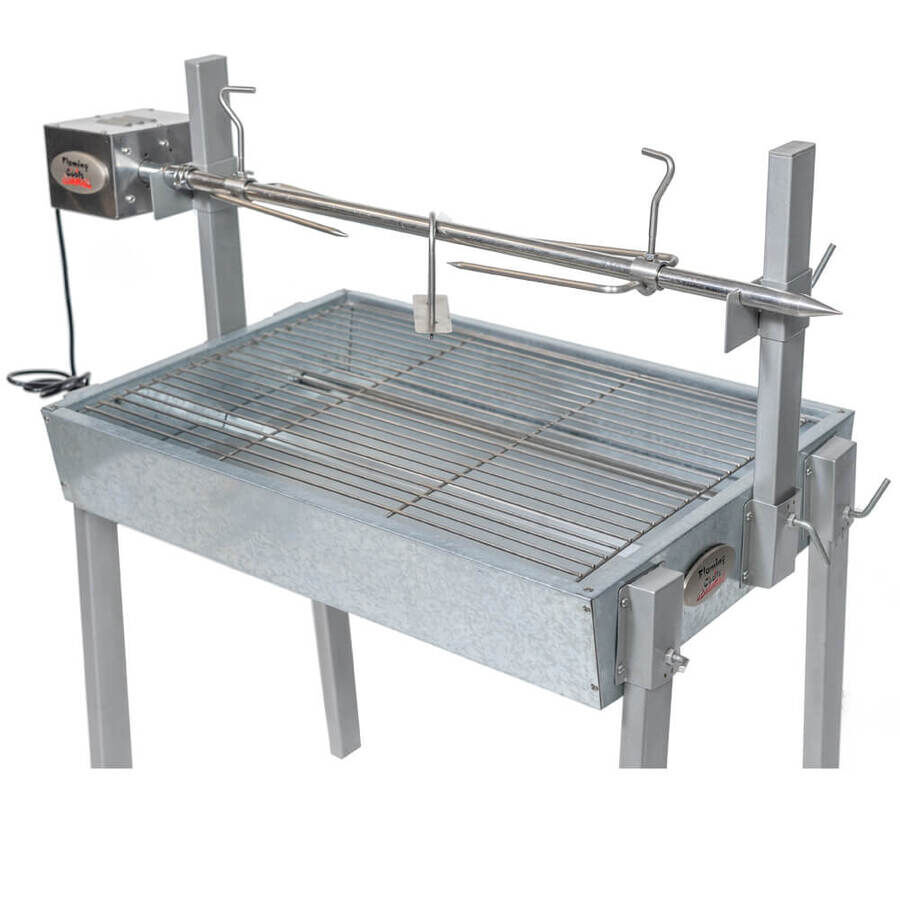 Extendable Large Charcoal BBQ Spit Rotisserie