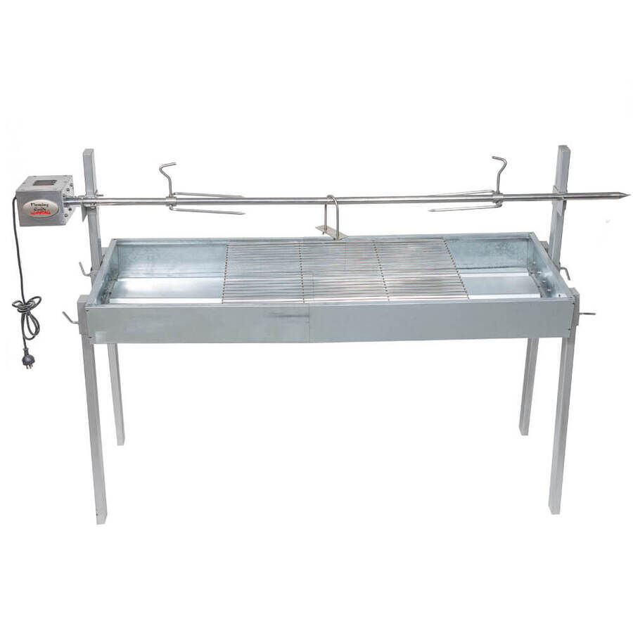 Extendable Large Charcoal BBQ Spit Rotisserie