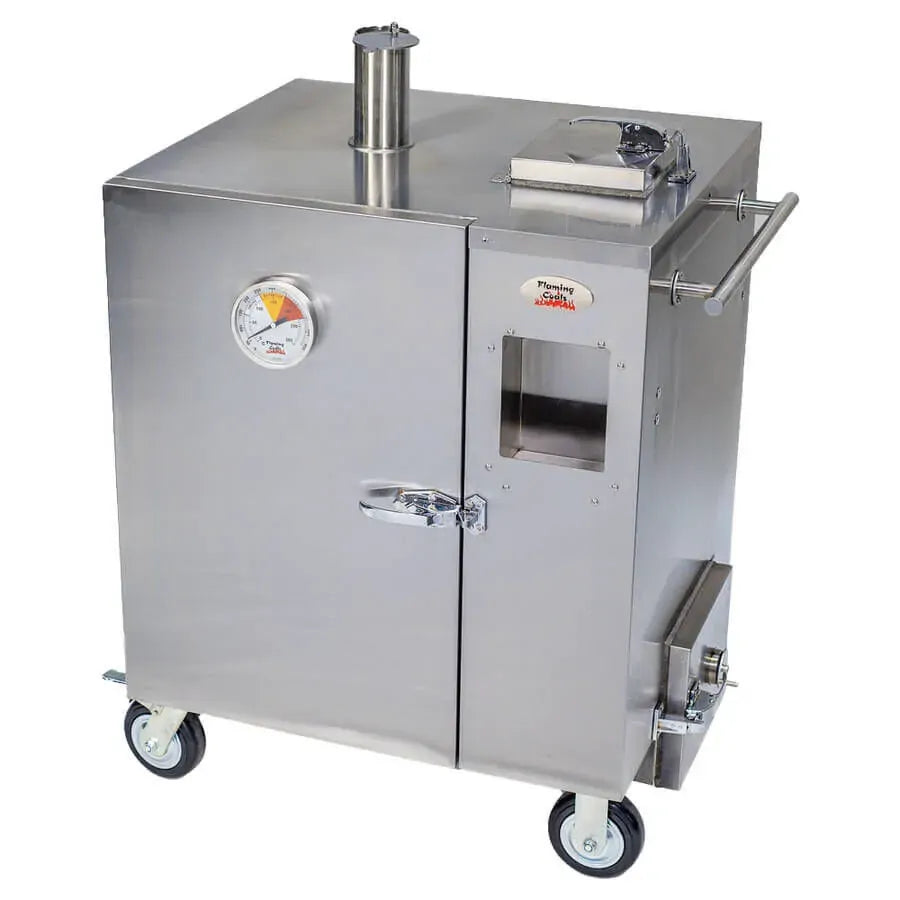 Gravity Feed Smoker - Stoves & Cooktops - Flaming Coals - Hunter Valley Heating