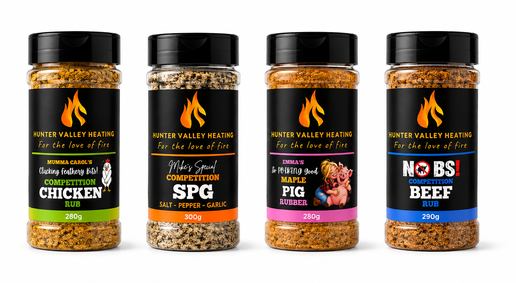 HVH Signature Competition BBQ Rubs – Complete 4 Pack