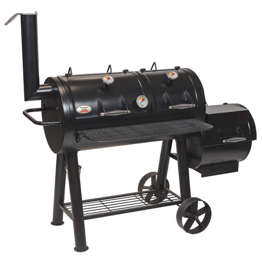 Offset Smoker BBQ - Stoves & Cooktops - Flaming Coals - Hunter Valley Heating 