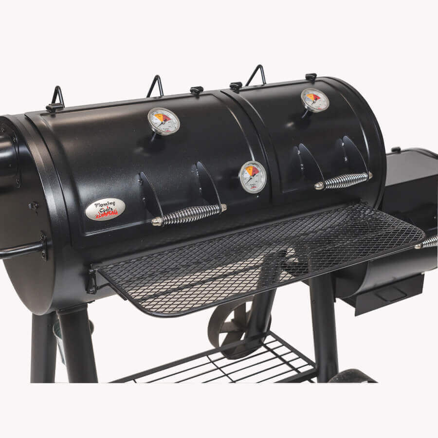 Offset Smoker BBQ - Stoves & Cooktops - Flaming Coals - Hunter Valley Heating 