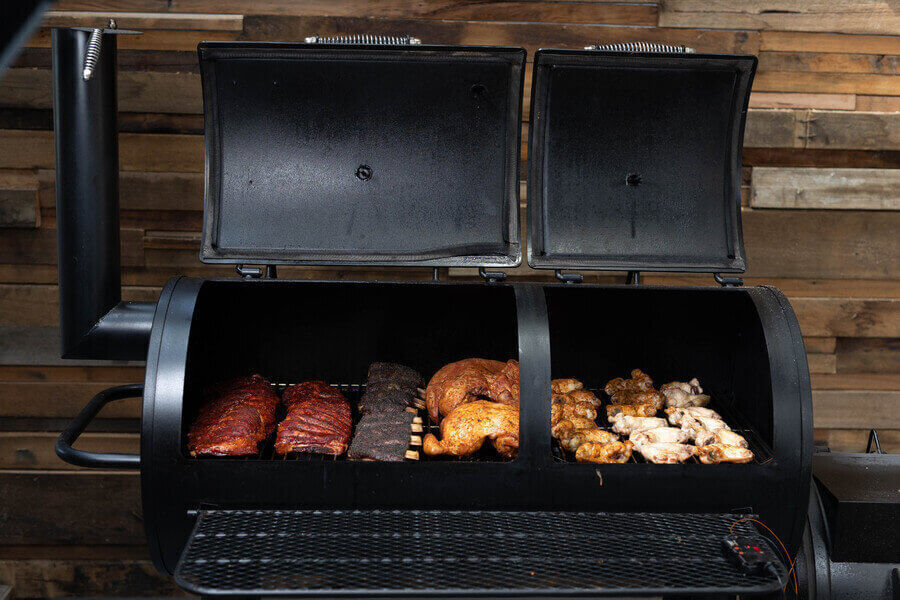 Offset Smoker BBQ - Stoves & Cooktops - Flaming Coals - Hunter Valley Heating 