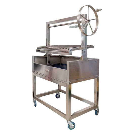Stainless Steel Parrilla Argentinian BBQ with Rotisserie 885mm x 550mm