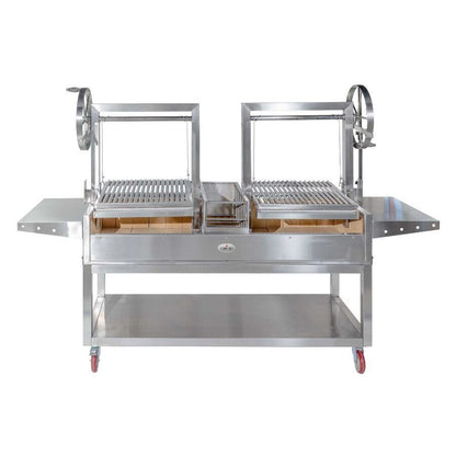 Deluxe Double Parrilla BBQ Grill with Firebricks 1565 x 500