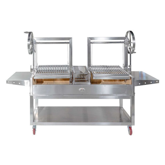 Deluxe Double Parrilla BBQ Grill with Firebricks 1565 x 500