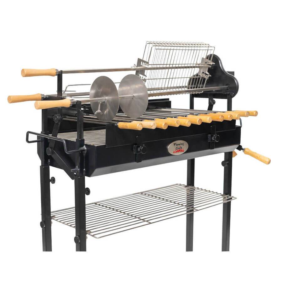 Deluxe Foukou Cyprus Grill Spit - Stoves & Cooktops - Flaming Coals - Hunter Valley Heating