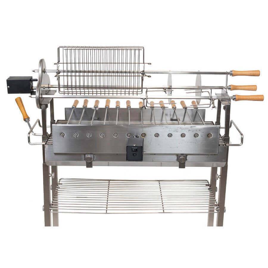 Deluxe Cyprus Grill Spit Stainless Steel - Stoves & Cooktops - Flaming Coals - Hunter Valley Heating 