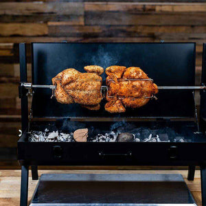 Mini Spit Roaster Charcoal BBQ - Stoves & Cooktops - Flaming Coals - Hunter Valley Heating