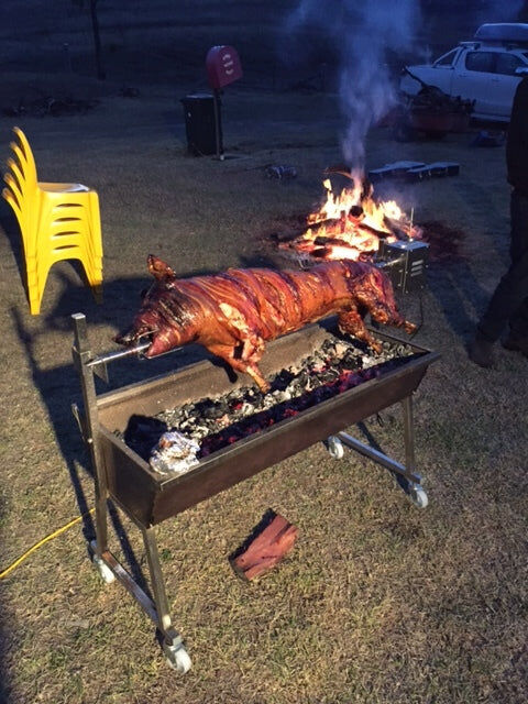 The Minion Stainless Steel Spit Rotisserie