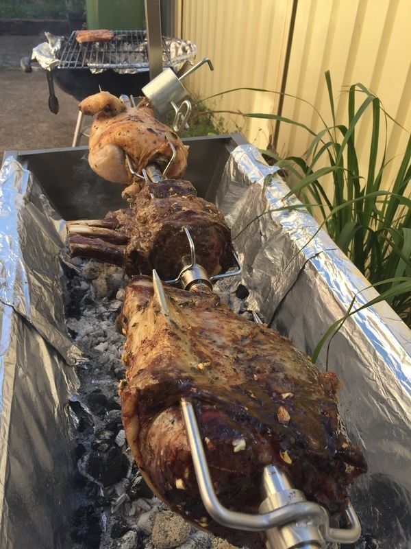 The Minion Stainless Steel Spit Rotisserie