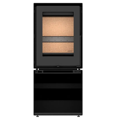 ADF Millenium L37 Freestanding Fireplace includes Log Storage Base