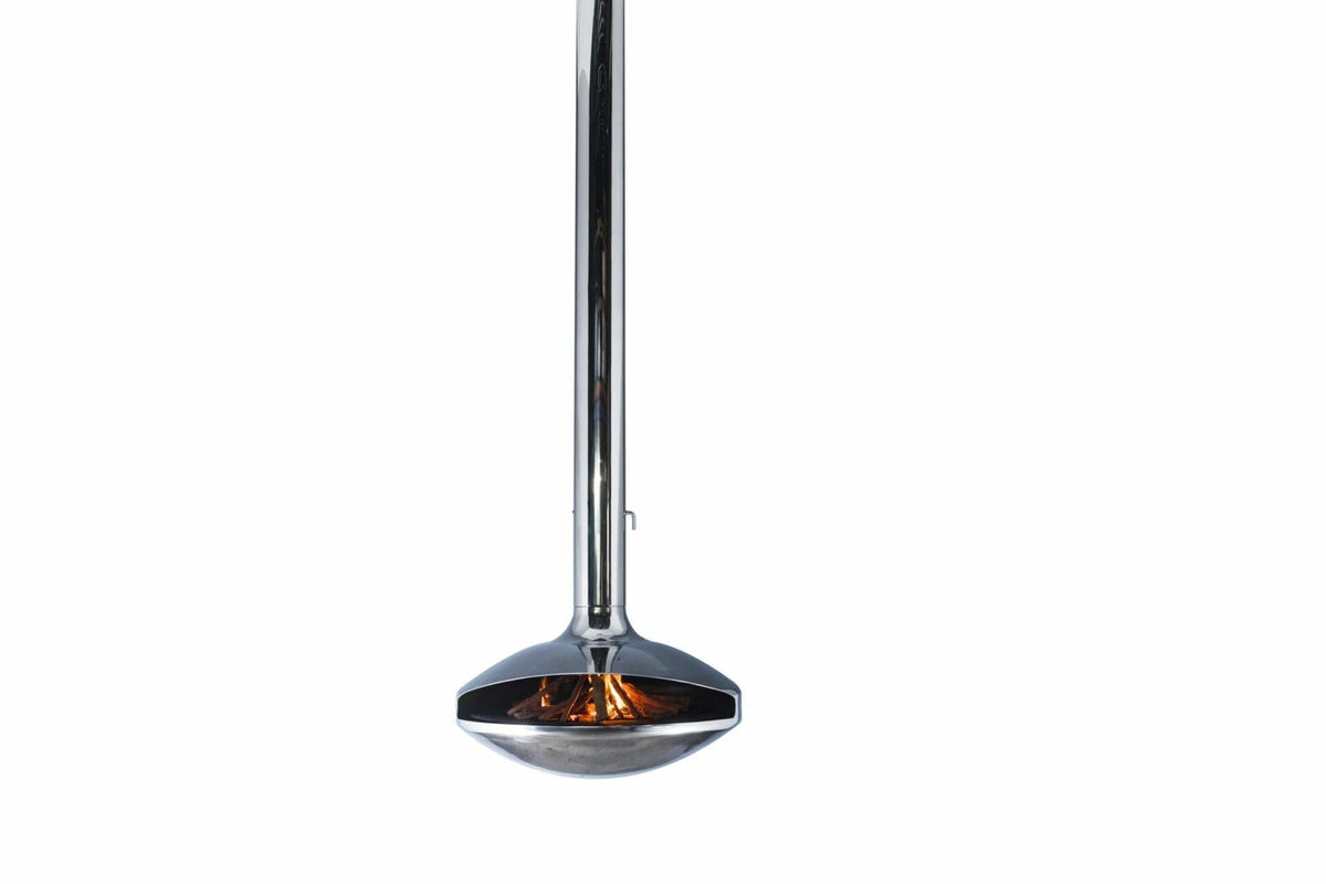 Aurora Marino suspended stainless steel fireplace product view