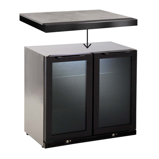 NOVA GRAPHITE PREMIUM 2 DOOR BAR FRIDGE TOP -  - Gasmate - Hunter Valley Heating 