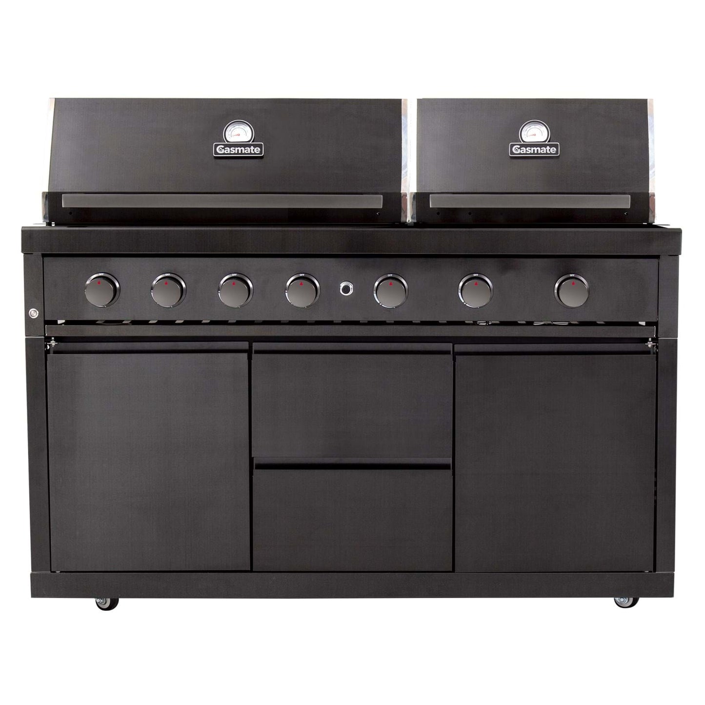 NOVA GRAPHITE 6 BURNER TWIN HOOD BBQ -  - Gasmate - Hunter Valley Heating 
