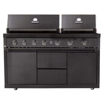 NOVA GRAPHITE 6 BURNER TWIN HOOD BBQ -  - Gasmate - Hunter Valley Heating 