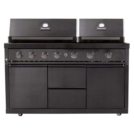 NOVA GRAPHITE 6 BURNER TWIN HOOD BBQ -  - Gasmate - Hunter Valley Heating 