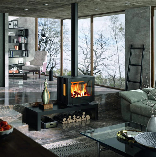 Hergóm Glance MV Freestanding Fireplace - Wood Fireplaces - Castworks - Hunter Valley Heating 