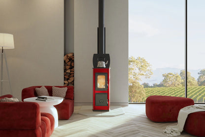 MILANO Cooktop Freestanding Fireplace - Hunter Valley Heating