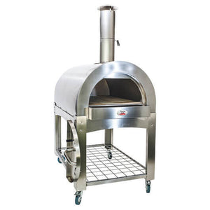 Large Stainless Steel Wood Fired Pizza Oven - Pizza Ovens - Flaming Coals - Hunter Valley Heating
