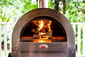 Large Stainless Steel Wood Fired Pizza Oven - Pizza Ovens - Flaming Coals - Hunter Valley Heating