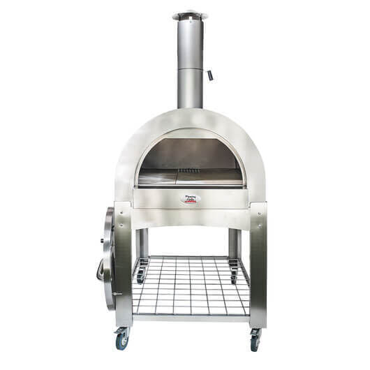 Large Stainless Steel Wood Fired Pizza Oven - Pizza Ovens - Flaming Coals - Hunter Valley Heating