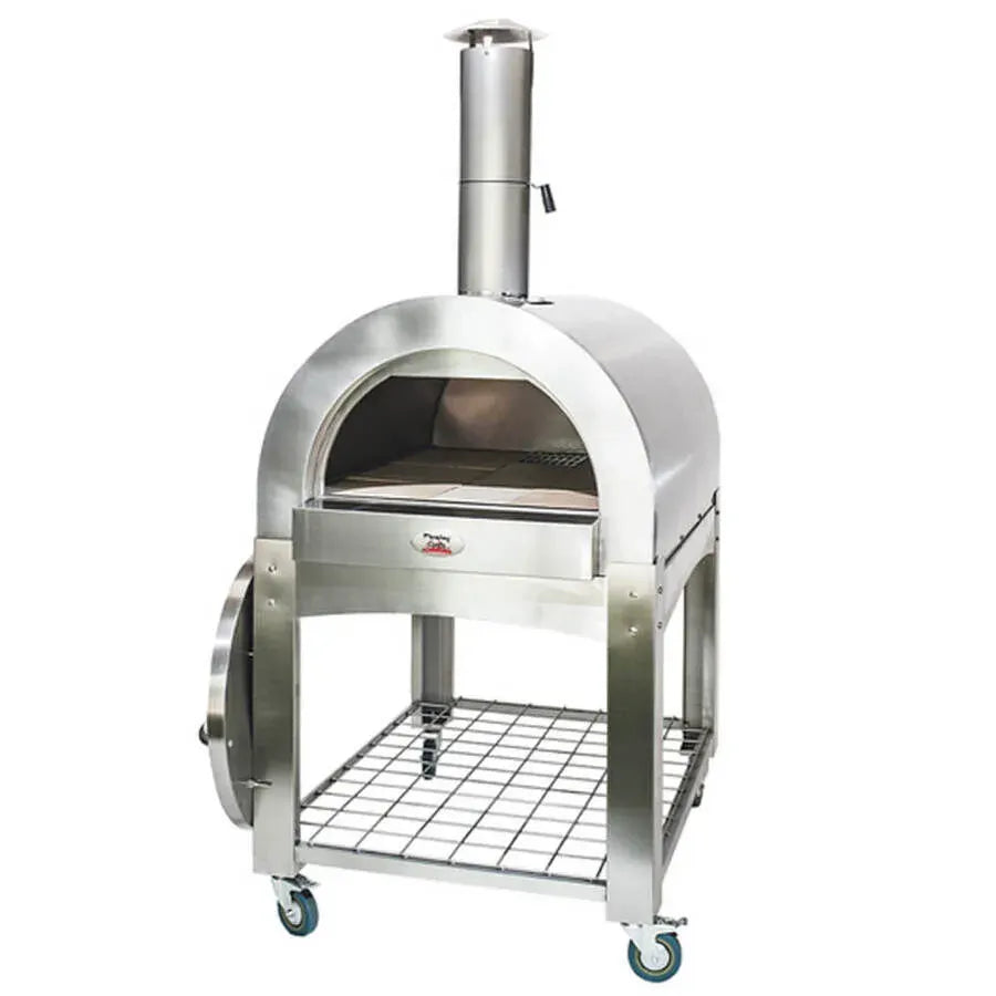 Large Stainless Steel Wood Fired Pizza Oven - Pizza Ovens - Flaming Coals - Hunter Valley Heating