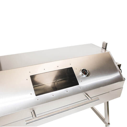 1500 Stainless Steel Hooded Spartan Spit Roaster - Stoves & Cooktops - Flaming Coals - Hunter Valley Heating