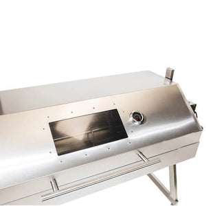 1500 Stainless Steel Hooded Spartan Spit Roaster - Stoves & Cooktops - Flaming Coals - Hunter Valley Heating