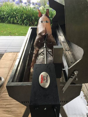 1500 Stainless Steel Hooded Spartan Spit Roaster - Stoves & Cooktops - Flaming Coals - Hunter Valley Heating
