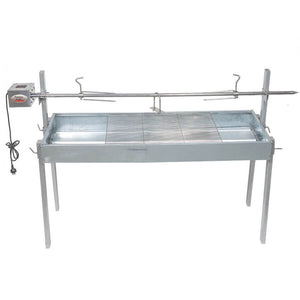Extendable Large Charcoal BBQ Spit Rotisserie - Stoves & Cooktops - Flaming Coals - Hunter Valley Heating 