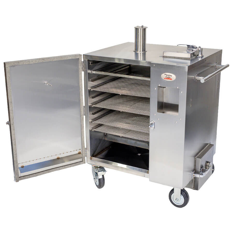 Gravity Feed Smoker - Stoves & Cooktops - Flaming Coals - Hunter Valley Heating 