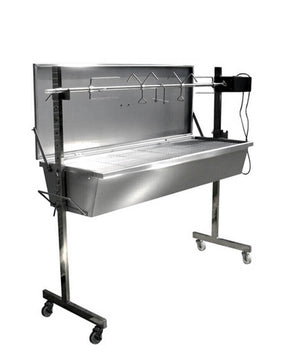 Stainless Steel Warrior Spit Roaster - Stoves & Cooktops - Flaming Coals - Hunter Valley Heating 