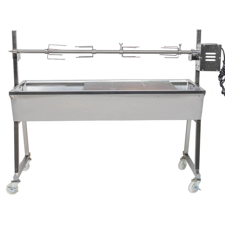 The Master Stainless Steel Spit Rotisserie - Stoves & Cooktops - Flaming Coals - Hunter Valley Heating 