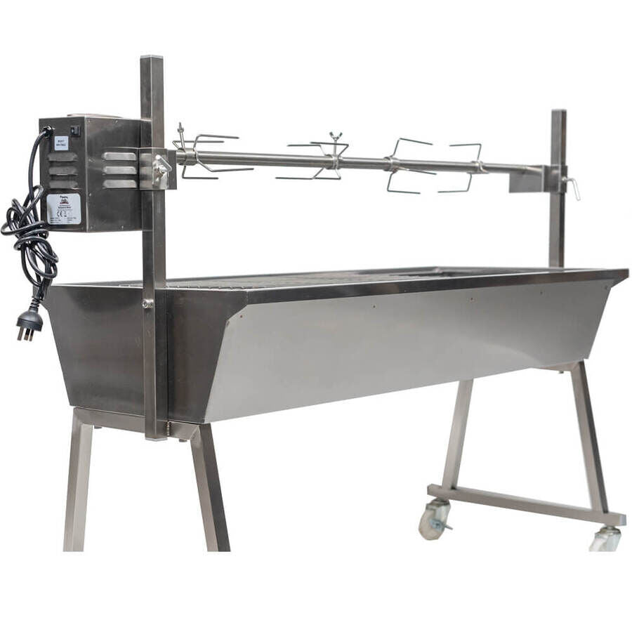 The Master Stainless Steel Spit Rotisserie - Stoves & Cooktops - Flaming Coals - Hunter Valley Heating 