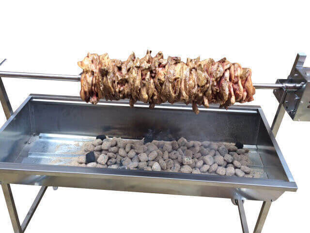 The Master Stainless Steel Spit Rotisserie - Stoves & Cooktops - Flaming Coals - Hunter Valley Heating 