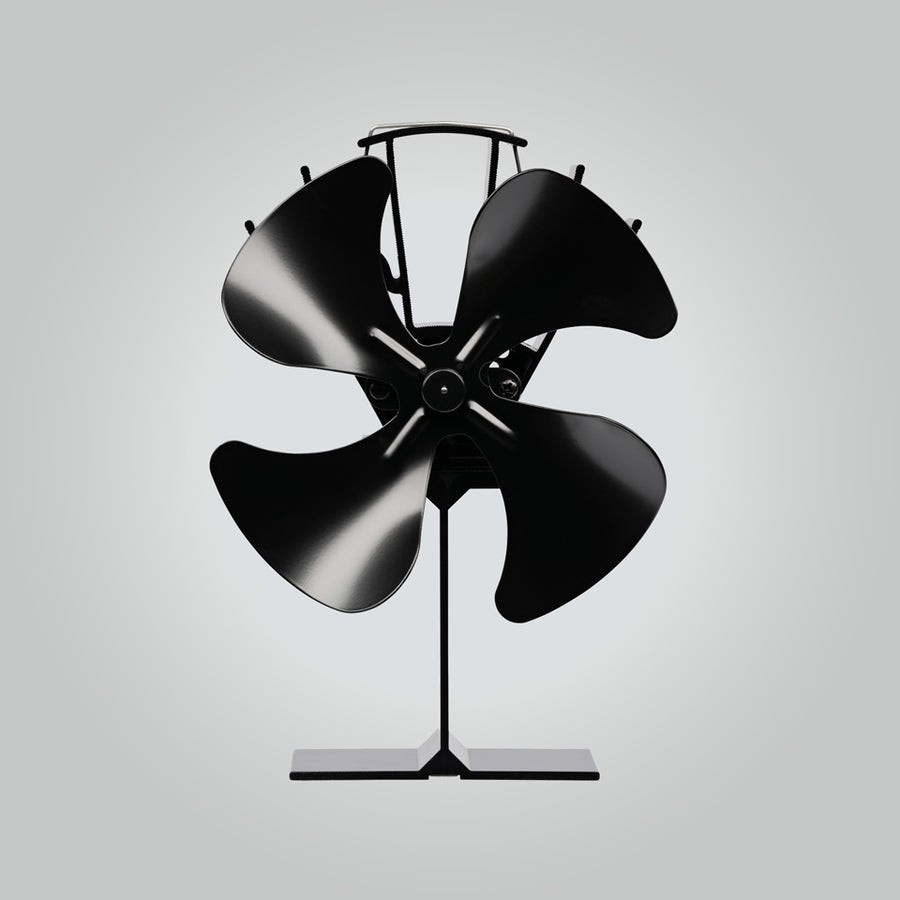 Forge Exo heat-powered wood heater fan for circulating warm air